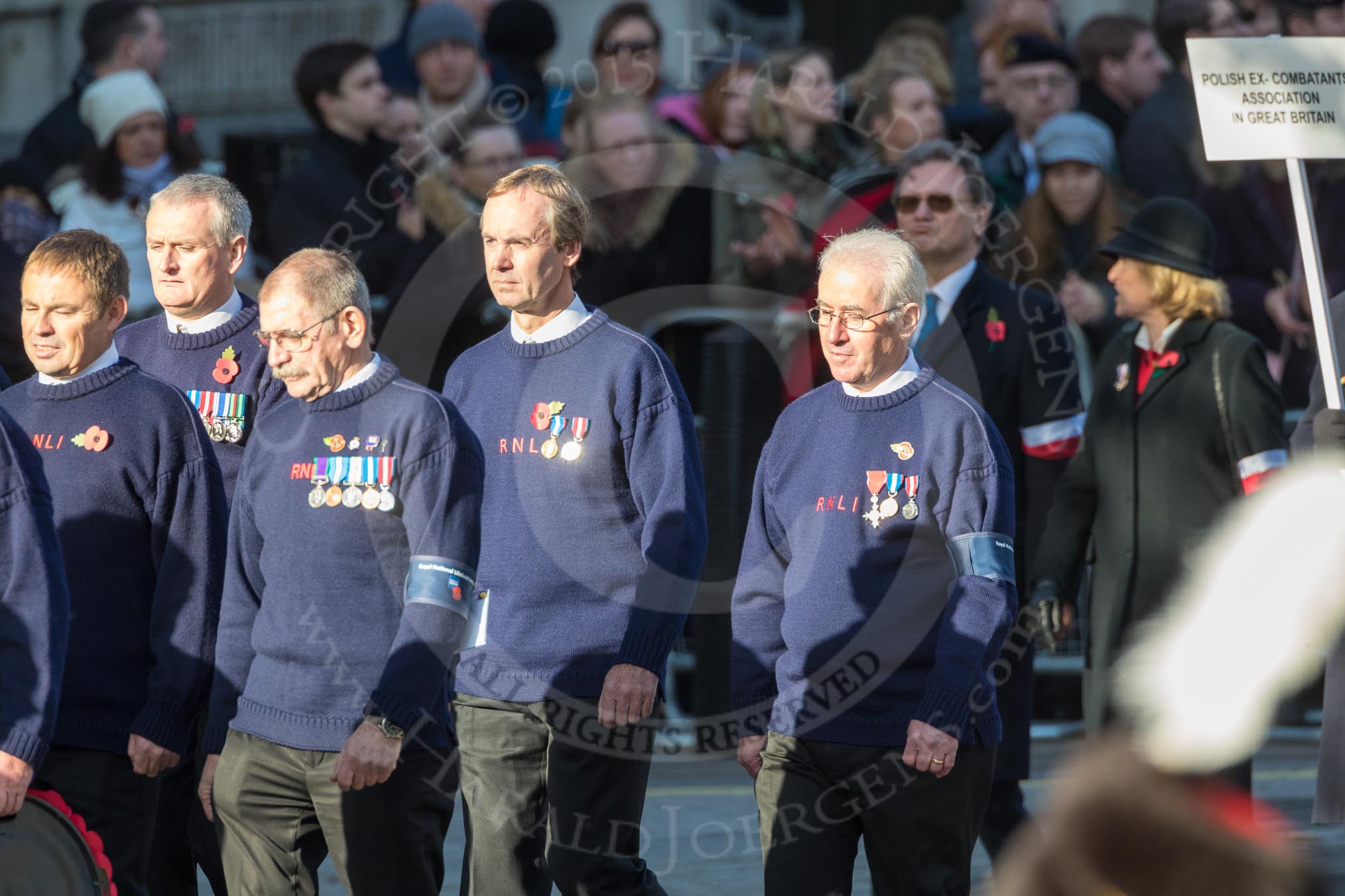 March Past, Remembrance Sunday at the Cenotaph 2016: M41 Royal National Lifeboat Institution.
Cenotaph, Whitehall, London SW1,
London,
Greater London,
United Kingdom,
on 13 November 2016 at 13:19, image #2957