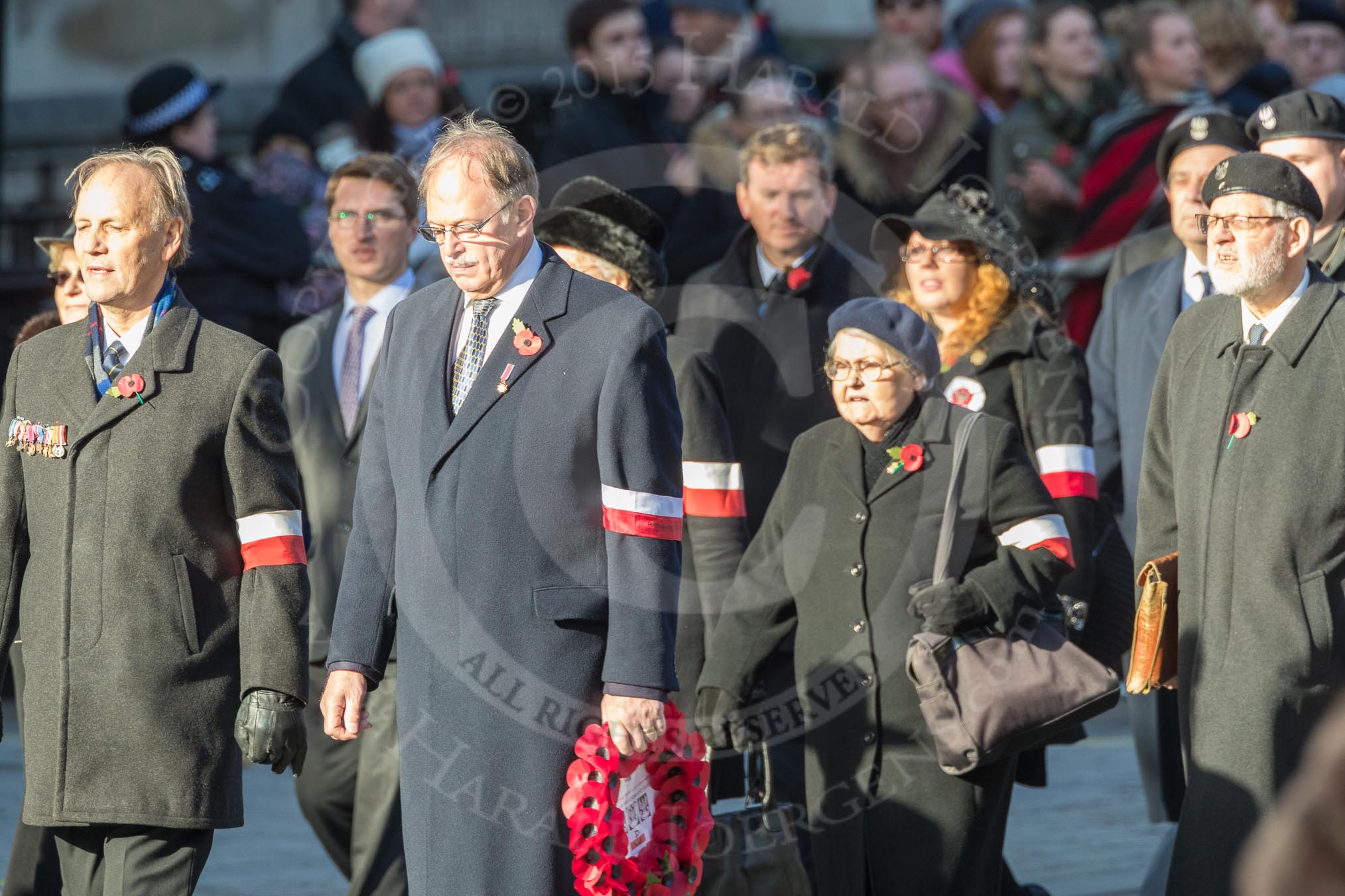 March Past, Remembrance Sunday at the Cenotaph 2016: M42 SPPW - Friends of Polish Veterans Association.
Cenotaph, Whitehall, London SW1,
London,
Greater London,
United Kingdom,
on 13 November 2016 at 13:19, image #2972