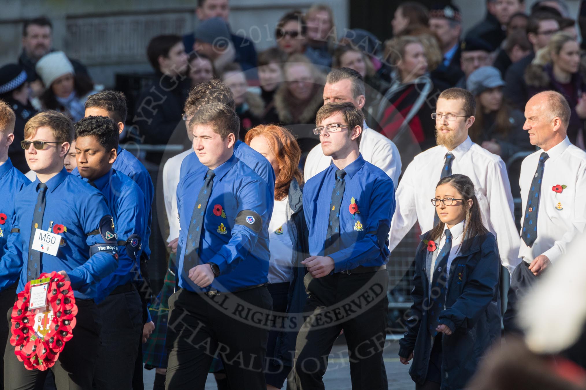 March Past, Remembrance Sunday at the Cenotaph 2016: M50 The Boys’ Brigade.
Cenotaph, Whitehall, London SW1,
London,
Greater London,
United Kingdom,
on 13 November 2016 at 13:20, image #3047