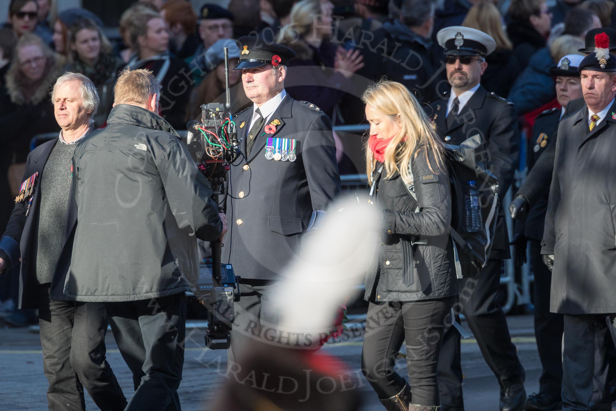 March Past, Remembrance Sunday at the Cenotaph 2016: M52 Munitions Workers Association.
Cenotaph, Whitehall, London SW1,
London,
Greater London,
United Kingdom,
on 13 November 2016 at 13:20, image #3053