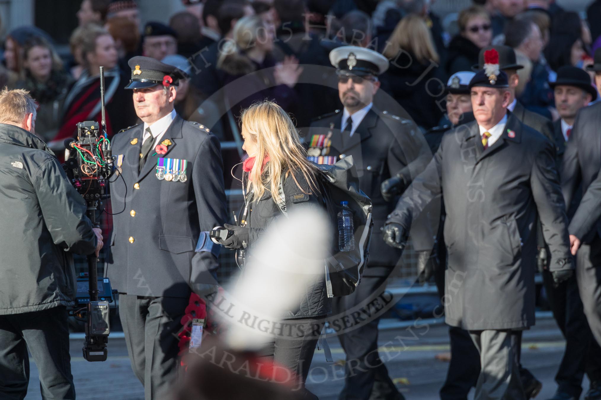 March Past, Remembrance Sunday at the Cenotaph 2016: M52 Munitions Workers Association.
Cenotaph, Whitehall, London SW1,
London,
Greater London,
United Kingdom,
on 13 November 2016 at 13:20, image #3054