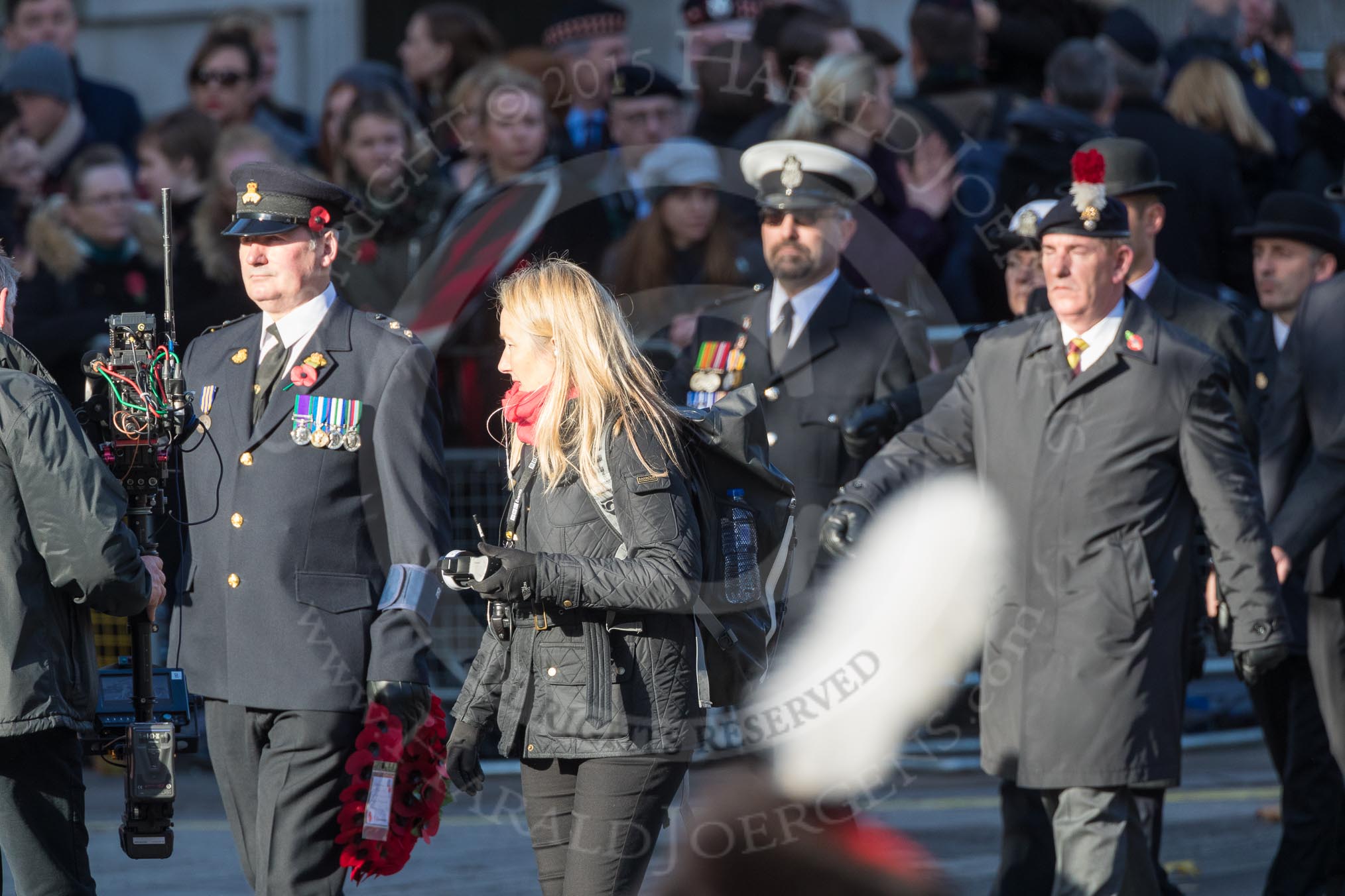 March Past, Remembrance Sunday at the Cenotaph 2016: M52 Munitions Workers Association.
Cenotaph, Whitehall, London SW1,
London,
Greater London,
United Kingdom,
on 13 November 2016 at 13:20, image #3055