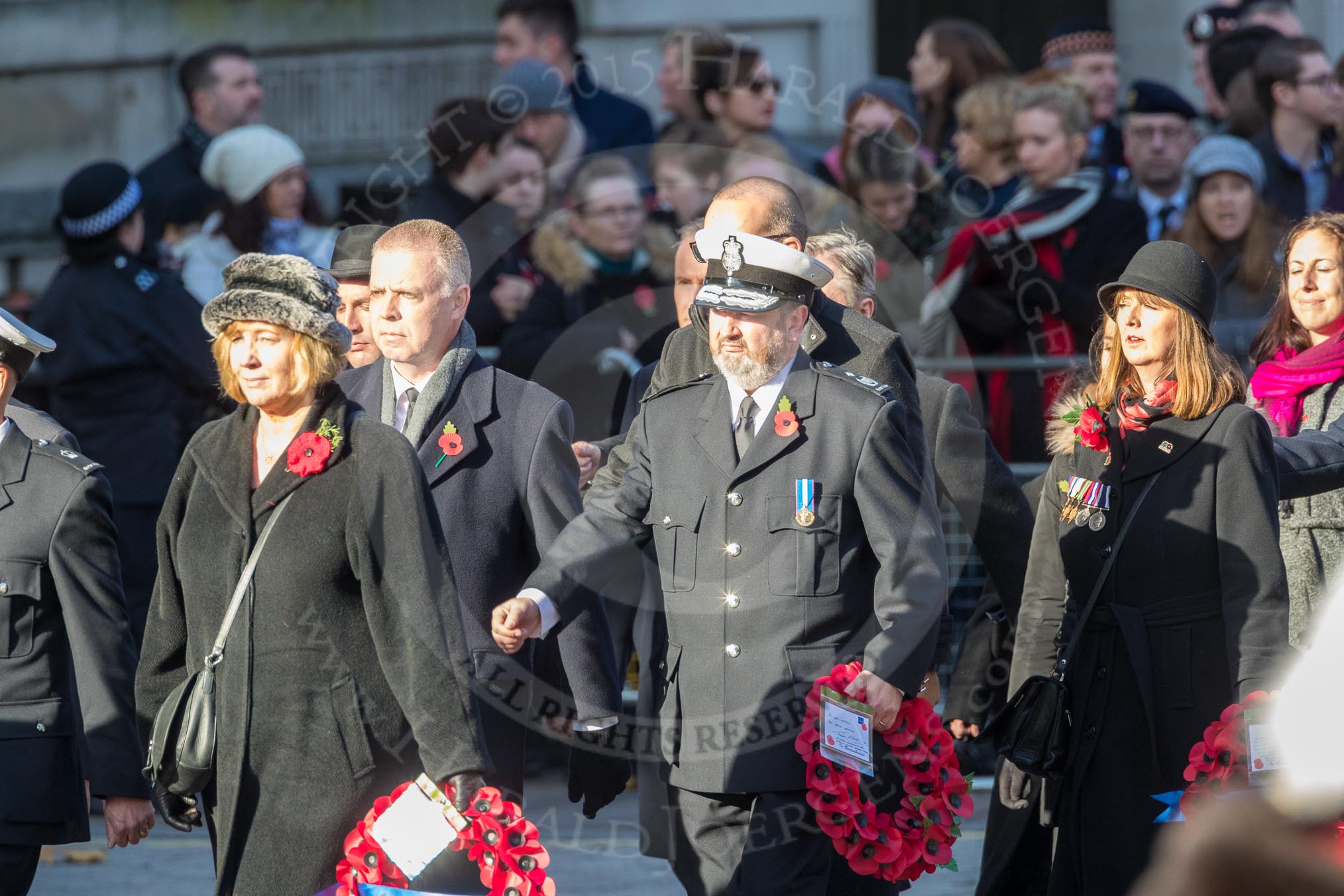 March Past, Remembrance Sunday at the Cenotaph 2016: M52 Munitions Workers Association.
Cenotaph, Whitehall, London SW1,
London,
Greater London,
United Kingdom,
on 13 November 2016 at 13:20, image #3063