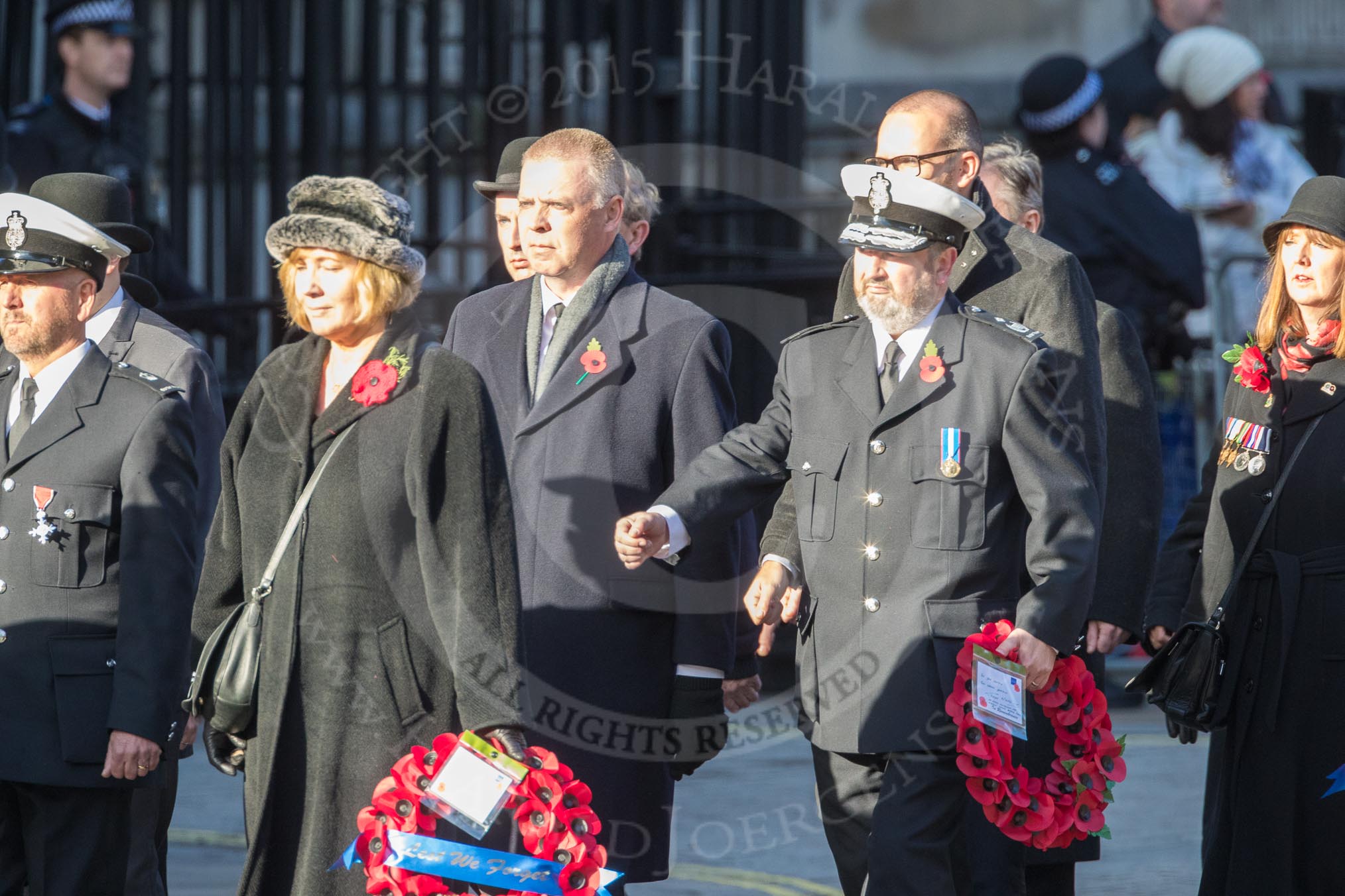March Past, Remembrance Sunday at the Cenotaph 2016: M52 Munitions Workers Association.
Cenotaph, Whitehall, London SW1,
London,
Greater London,
United Kingdom,
on 13 November 2016 at 13:20, image #3065