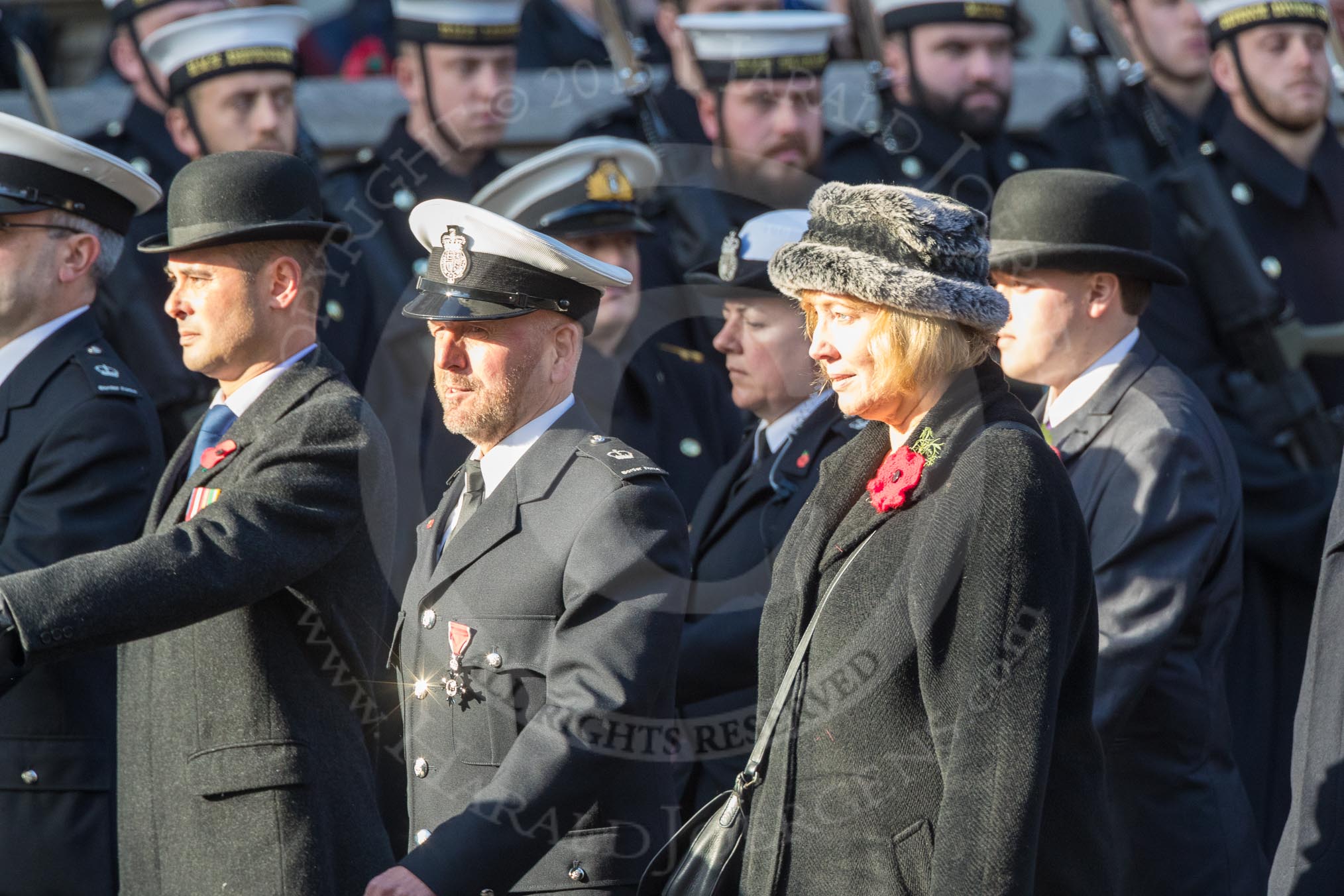 March Past, Remembrance Sunday at the Cenotaph 2016: M52 Munitions Workers Association.
Cenotaph, Whitehall, London SW1,
London,
Greater London,
United Kingdom,
on 13 November 2016 at 13:21, image #3081