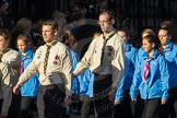 March Past, Remembrance Sunday at the Cenotaph 2016: M33 Scout Association.
Cenotaph, Whitehall, London SW1,
London,
Greater London,
United Kingdom,
on 13 November 2016 at 13:18, image #2852