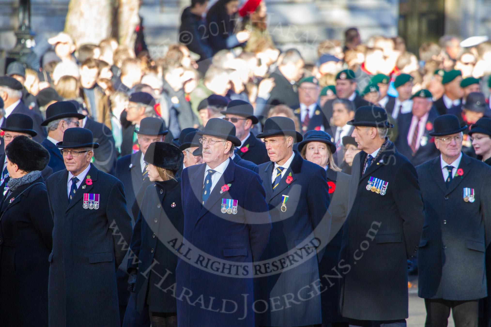 during Remembrance Sunday Cenotaph Ceremony 2018 at Horse Guards Parade, Westminster, London, 11 November 2018, 10:10.