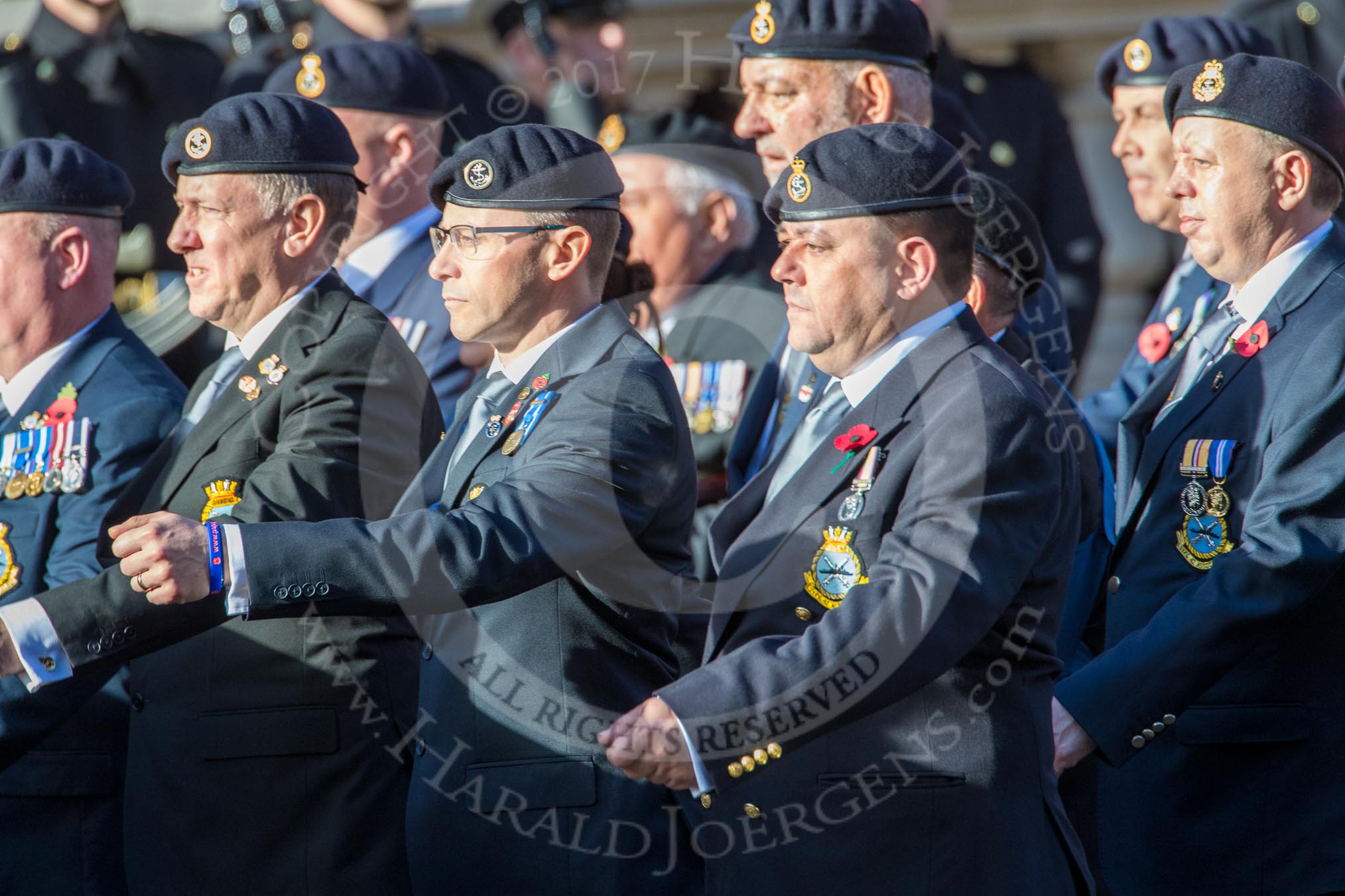 Type 42 Association   (Group E30, 47 members) during the Royal British Legion March Past on Remembrance Sunday at the Cenotaph, Whitehall, Westminster, London, 11 November 2018, 11:45.