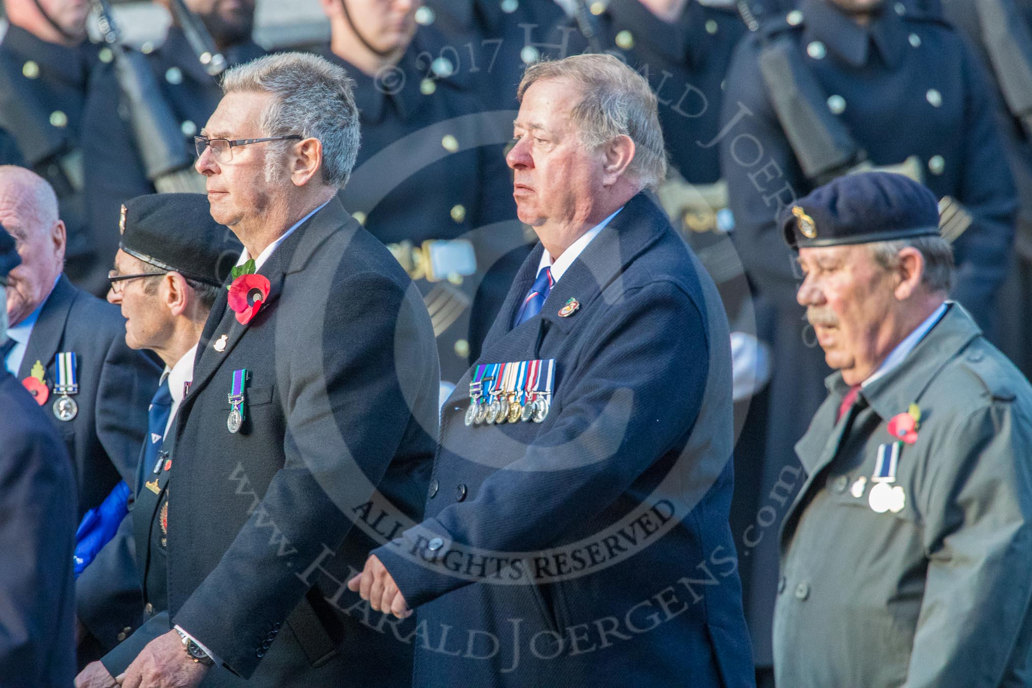 TON Class Association  (Group E31, 23 members) during the Royal British Legion March Past on Remembrance Sunday at the Cenotaph, Whitehall, Westminster, London, 11 November 2018, 11:45.