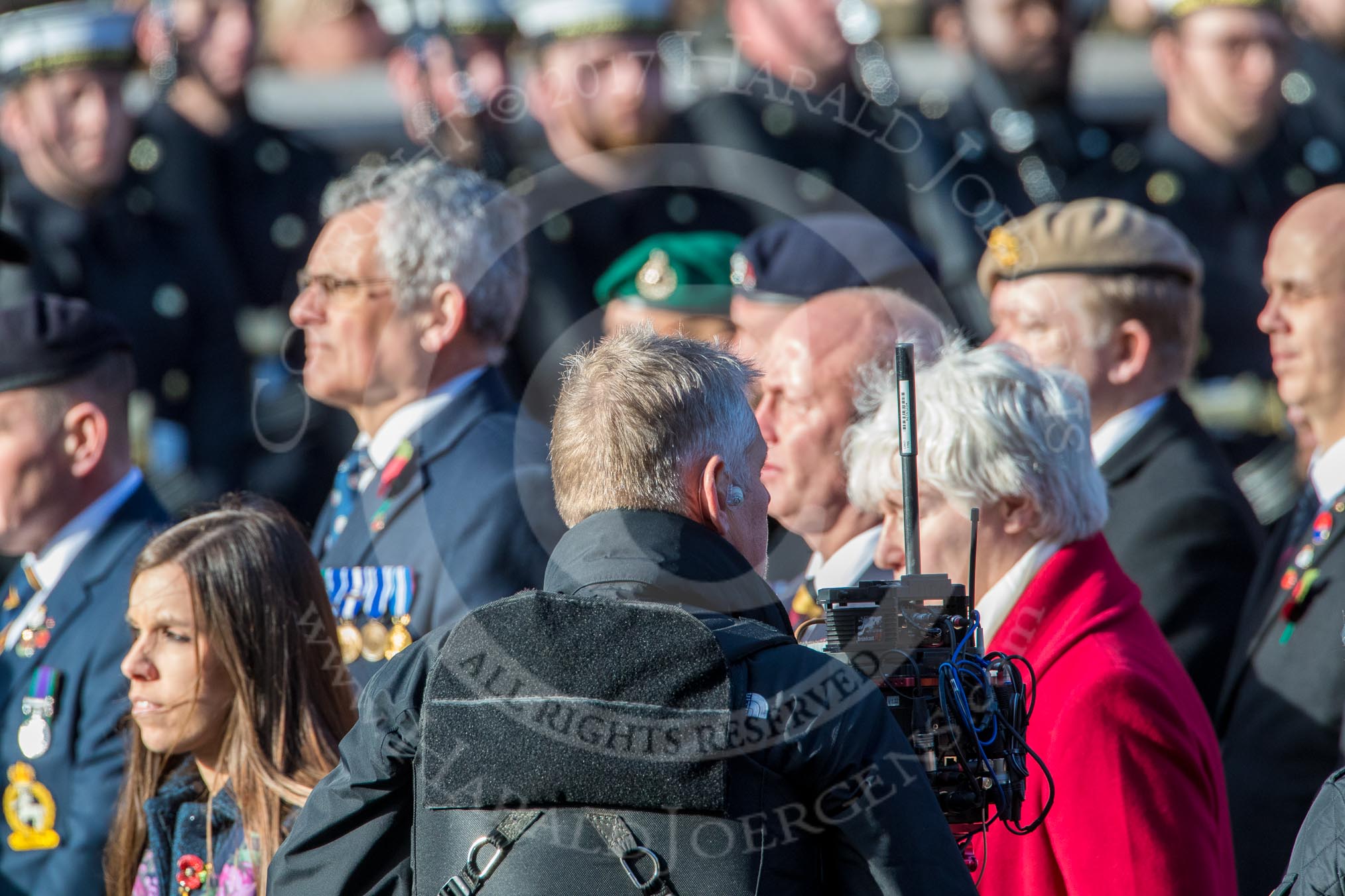 The Not Forgotten Association  (Group F5, 47 members) during the Royal British Legion March Past on Remembrance Sunday at the Cenotaph, Whitehall, Westminster, London, 11 November 2018, 11:50.