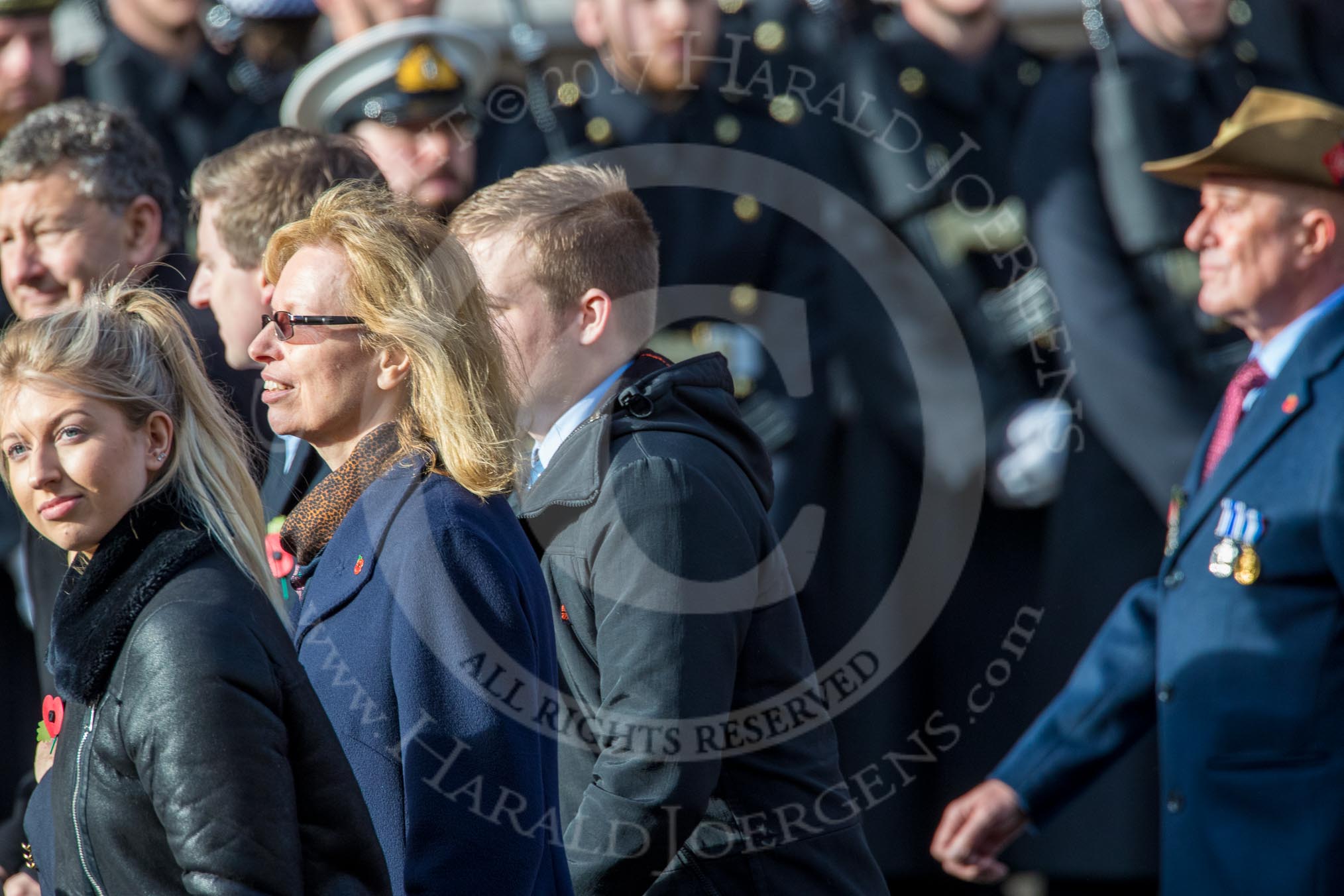 during the Royal British Legion March Past on Remembrance Sunday at the Cenotaph, Whitehall, Westminster, London, 11 November 2018, 11:54.