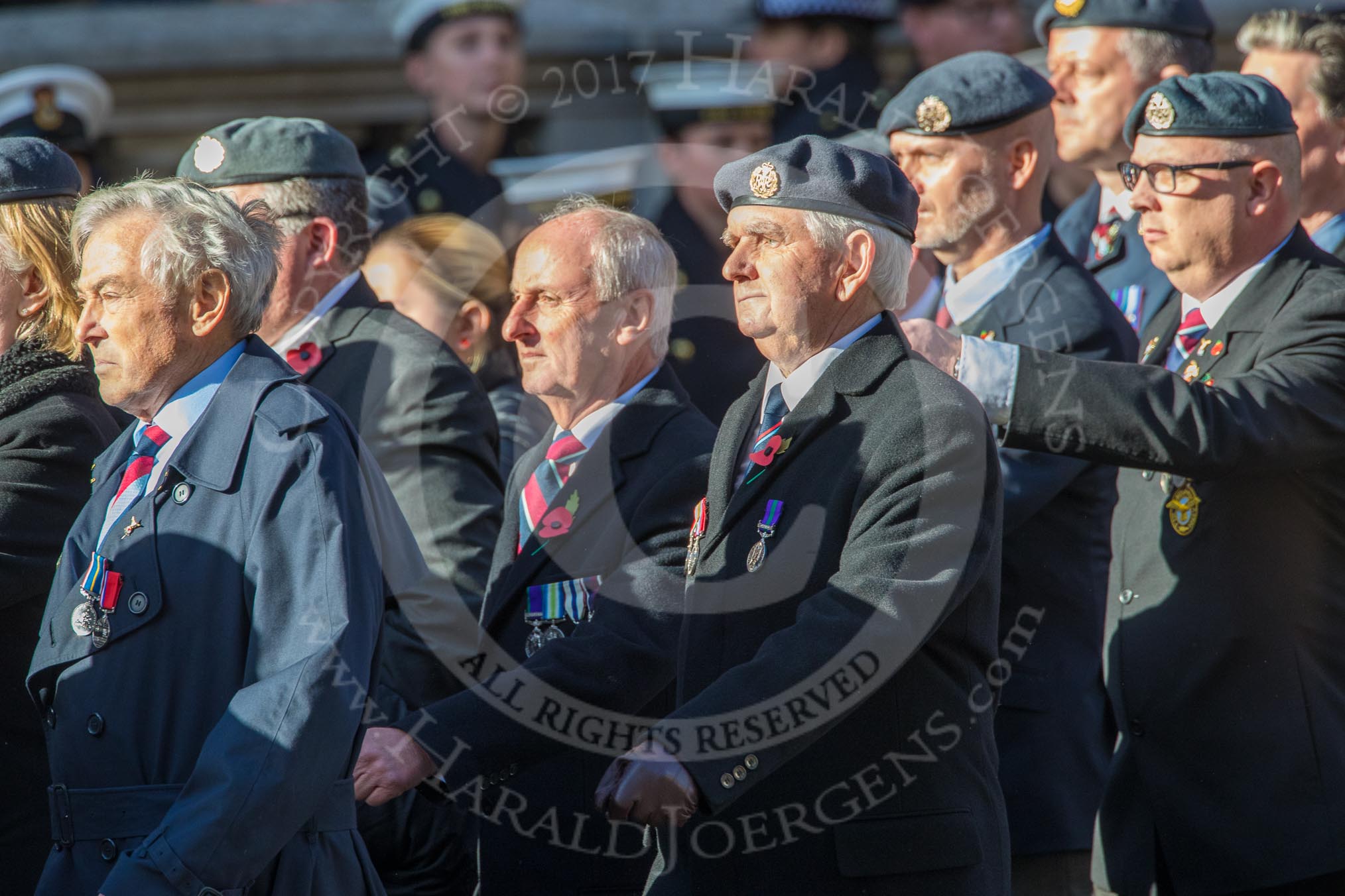 during the Royal British Legion March Past on Remembrance Sunday at the Cenotaph, Whitehall, Westminster, London, Royal Air Forces Association (Group C1, 155 members) during the Royal British Legion March Past on Remembrance Sunday at the Cenotaph, Whitehall, Westminster, London, 11 November 2018, 12:14.
