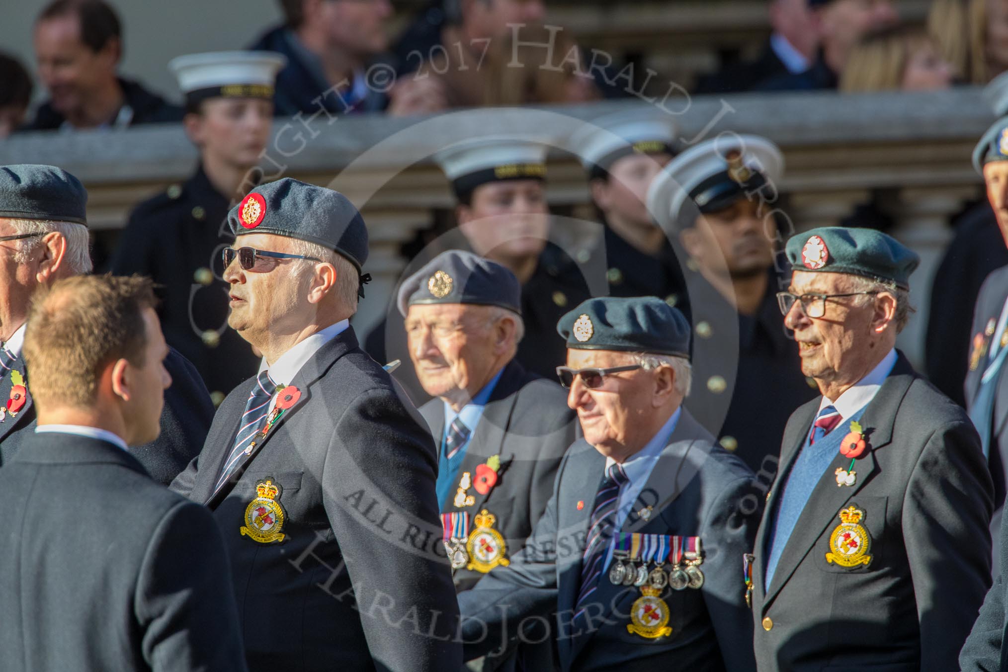 RAFDFSA (Group C11, 22 members) during the Royal British Legion March Past on Remembrance Sunday at the Cenotaph, Whitehall, Westminster, London, 11 November 2018, 12:16.
