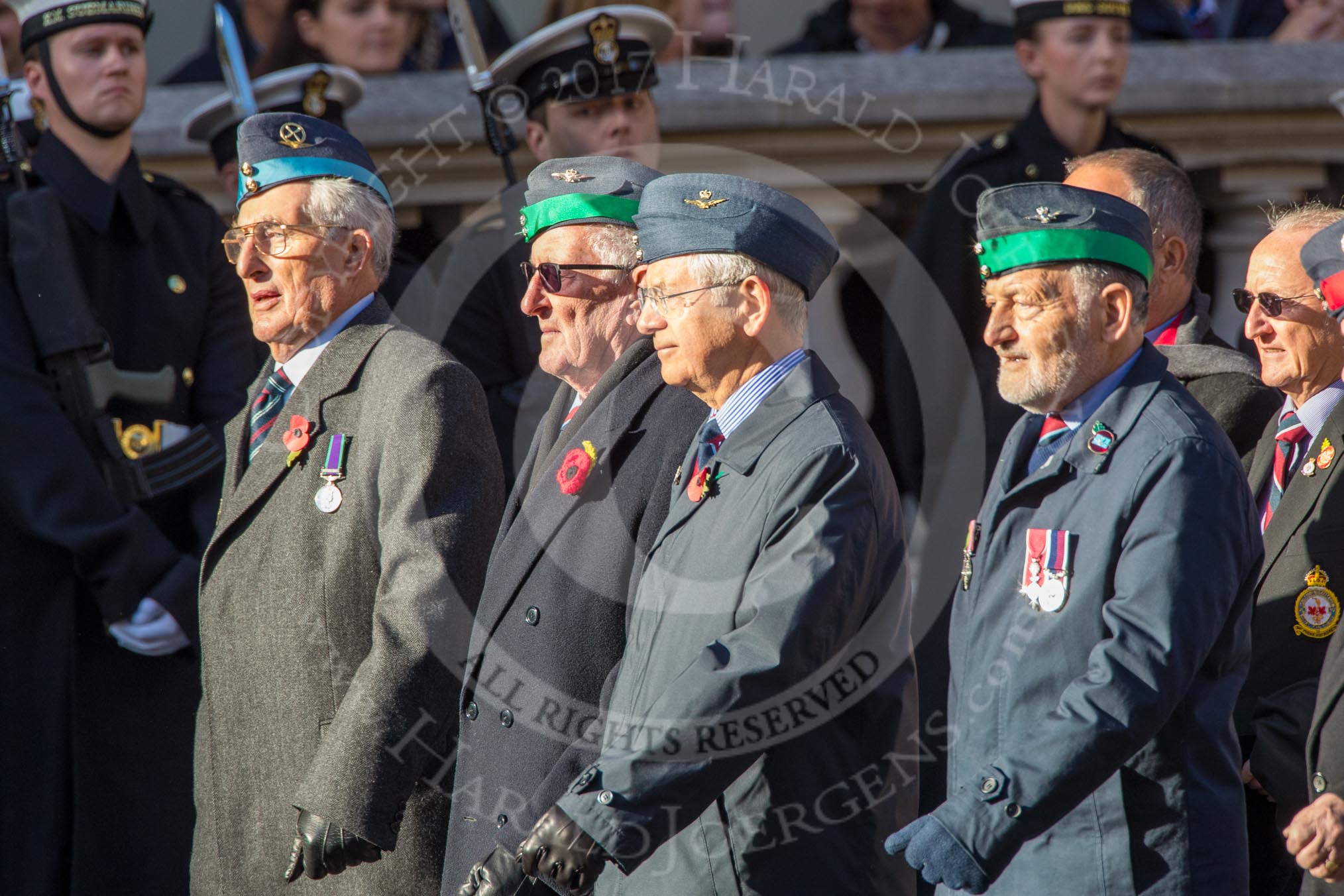 Federation of Royal Air Force Apprentices and Boy Entrants (Group C20, 68 members) during the Royal British Legion March Past on Remembrance Sunday at the Cenotaph, Whitehall, Westminster, London, 11 November 2018, 12:17.