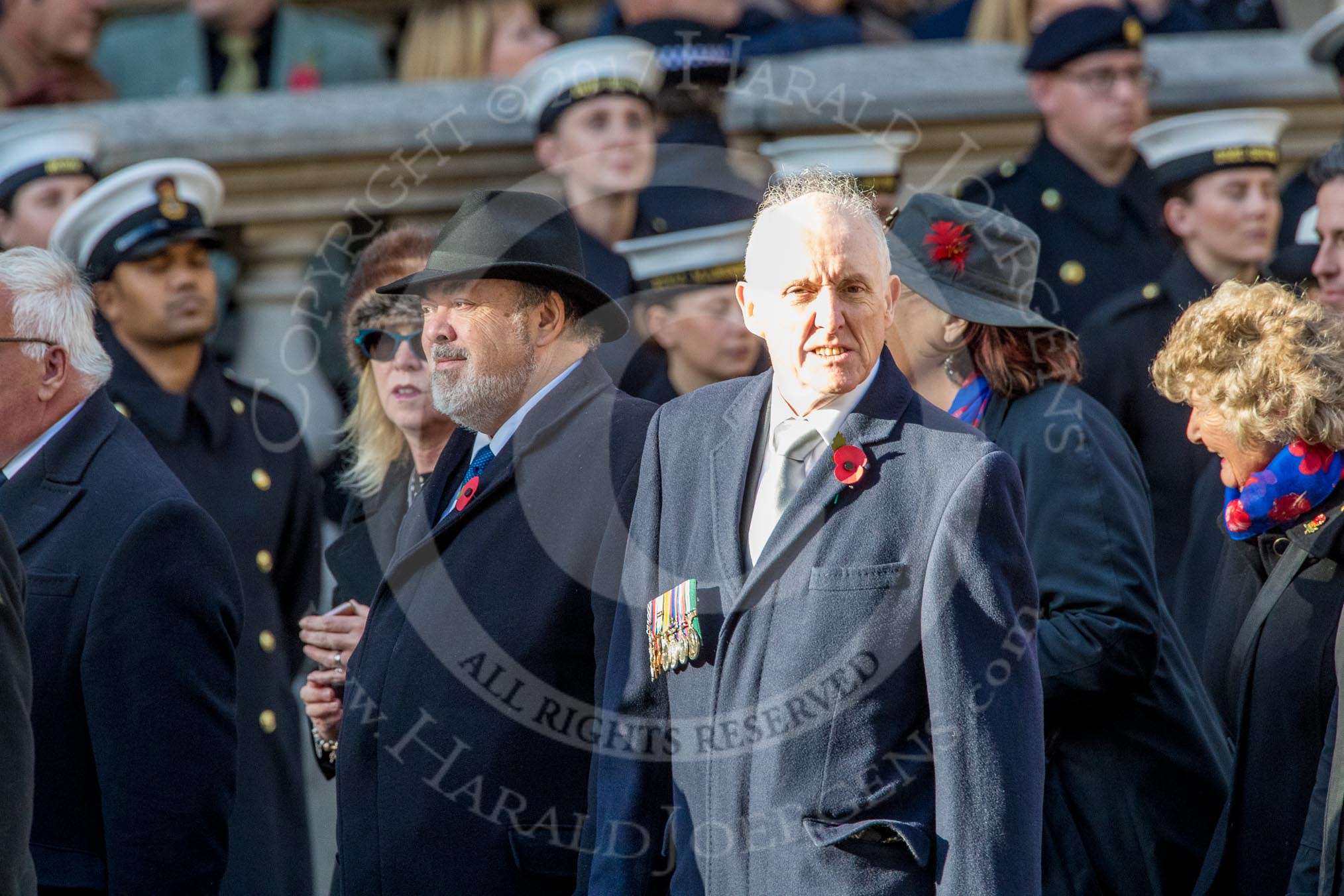 National Association of Round Tables (Group M30, 24 members) during the Royal British Legion March Past on Remembrance Sunday at the Cenotaph, Whitehall, Westminster, London, 11 November 2018, 12:28.