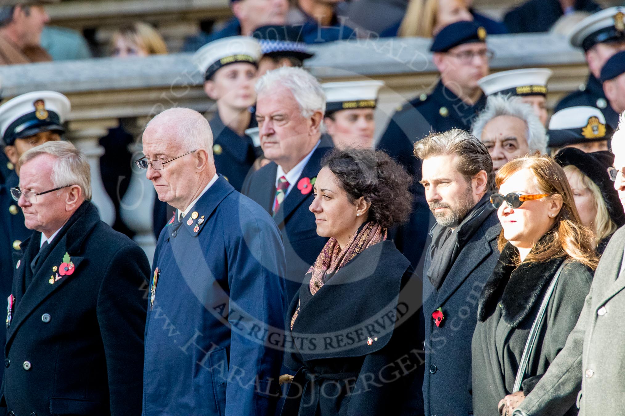 Rotary International (Group M32, 24 members) during the Royal British Legion March Past on Remembrance Sunday at the Cenotaph, Whitehall, Westminster, London, 11 November 2018, 12:28.