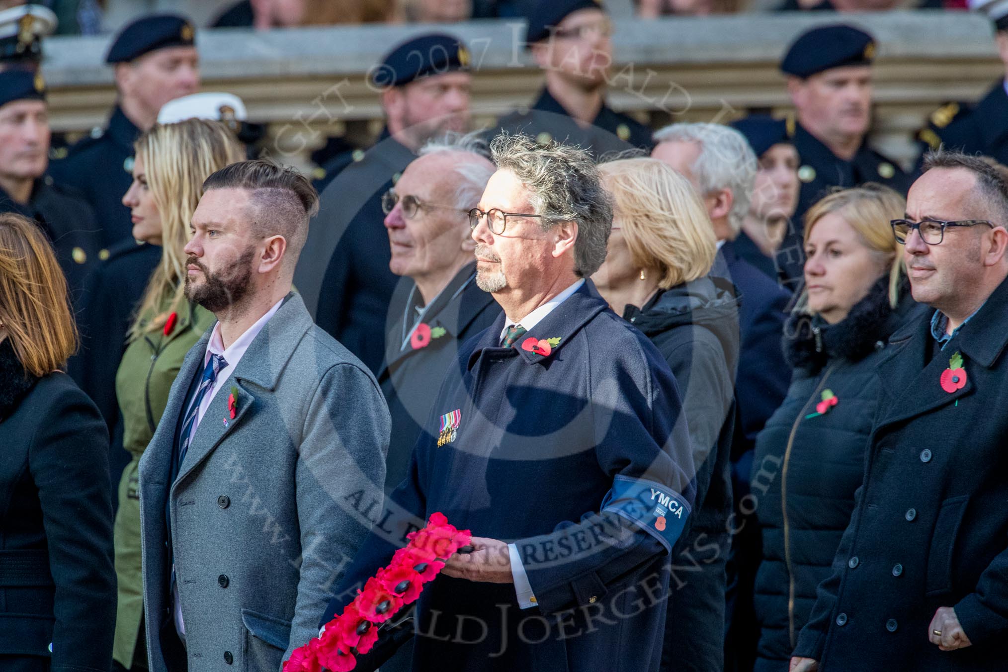 YMCA (Group M49, 30 members) during the Royal British Legion March Past on Remembrance Sunday at the Cenotaph, Whitehall, Westminster, London, 11 November 2018, 12:31.