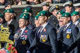The Royal Marines Association  (Group E2, 59 members) during the Royal British Legion March Past on Remembrance Sunday at the Cenotaph, Whitehall, Westminster, London, 11 November 2018, 11:41.