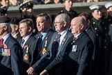 HMS Argonaut Association  (Group E19, 29 members) during the Royal British Legion March Past on Remembrance Sunday at the Cenotaph, Whitehall, Westminster, London, 11 November 2018, 11:44.