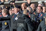 HMS Ganges Association  (Group E20, 30 members) during the Royal British Legion March Past on Remembrance Sunday at the Cenotaph, Whitehall, Westminster, London, 11 November 2018, 11:44.