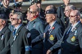 HMS Illustrious Association  (Group E22, 45 members) during the Royal British Legion March Past on Remembrance Sunday at the Cenotaph, Whitehall, Westminster, London, 11 November 2018, 11:44.