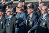 HMS Illustrious Association  (Group E22, 45 members) during the Royal British Legion March Past on Remembrance Sunday at the Cenotaph, Whitehall, Westminster, London, 11 November 2018, 11:44.