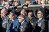 The Royal Marines Association  (Group E2, 59 members) during the Royal British Legion March Past on Remembrance Sunday at the Cenotaph, Whitehall, Westminster, London, 11 November 2018, 11:44.