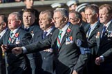HMS Glasgow Association  (Group E29, 29 members) during the Royal British Legion March Past on Remembrance Sunday at the Cenotaph, Whitehall, Westminster, London, 11 November 2018, 11:44.