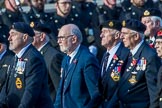 Submariners Association   (Group E38, 28 members) during the Royal British Legion March Past on Remembrance Sunday at the Cenotaph, Whitehall, Westminster, London, 11 November 2018, 11:46.