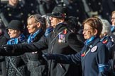 Association  of Wrens (Group E45, 115 members) during the Royal British Legion March Past on Remembrance Sunday at the Cenotaph, Whitehall, Westminster, London, 11 November 2018, 11:47.