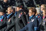 Association  of Wrens (Group E45, 115 members) during the Royal British Legion March Past on Remembrance Sunday at the Cenotaph, Whitehall, Westminster, London, 11 November 2018, 11:47.