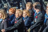 Association  of Wrens (Group E45, 115 members) during the Royal British Legion March Past on Remembrance Sunday at the Cenotaph, Whitehall, Westminster, London, 11 November 2018, 11:47.