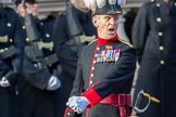 The Royal Hospital Chelsea (Group AA3, 30 members) during the Royal British Legion March Past on Remembrance Sunday at the Cenotaph, Whitehall, Westminster, London, 11 November 2018, 11:48.