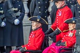 The Royal Hospital Chelsea (Group AA3, 30 members) during the Royal British Legion March Past on Remembrance Sunday at the Cenotaph, Whitehall, Westminster, London, 11 November 2018, 11:48.