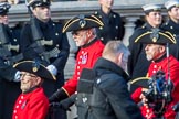 The Royal Hospital Chelsea (Group AA3, 30 members) during the Royal British Legion March Past on Remembrance Sunday at the Cenotaph, Whitehall, Westminster, London, 11 November 2018, 11:48.