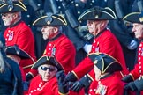 The Royal Hospital Chelsea (Group AA3, 30 members) during the Royal British Legion March Past on Remembrance Sunday at the Cenotaph, Whitehall, Westminster, London, 11 November 2018, 11:48.