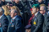 The Not Forgotten Association  (Group F5, 47 members) during the Royal British Legion March Past on Remembrance Sunday at the Cenotaph, Whitehall, Westminster, London, 11 November 2018, 11:50.