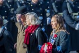 The Officers' Association  (Group F7, 3 members) during the Royal British Legion March Past on Remembrance Sunday at the Cenotaph, Whitehall, Westminster, London, 11 November 2018, 11:51.