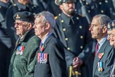 National Service Veterans Alliance (Group F8, 19 members) during the Royal British Legion March Past on Remembrance Sunday at the Cenotaph, Whitehall, Westminster, London, 11 November 2018, 11:51.