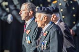 National Service Veterans Alliance (Group F8, 19 members) during the Royal British Legion March Past on Remembrance Sunday at the Cenotaph, Whitehall, Westminster, London, 11 November 2018, 11:51.