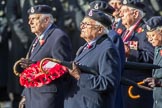 The Queen's Body Guard of the Yeomen of the Guard (Group F10, 15 members) during the Royal British Legion March Past on Remembrance Sunday at the Cenotaph, Whitehall, Westminster, London, 11 November 2018, 11:51.