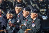 The Queen's Body Guard of the Yeomen of the Guard (Group F10, 15 members) during the Royal British Legion March Past on Remembrance Sunday at the Cenotaph, Whitehall, Westminster, London, 11 November 2018, 11:51.