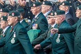 Royal Green Jackets (Group A2, 153 members)  during the Royal British Legion March Past on Remembrance Sunday at the Cenotaph, Whitehall, Westminster, London, 11 November 2018, 11:55.