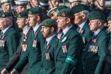 The Rifles Regimental Association (Group A3, 21 members) during the Royal British Legion March Past on Remembrance Sunday at the Cenotaph, Whitehall, Westminster, London, 11 November 2018, 11:56.