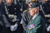 The Light Infantry Association (Group A4, 26 members) during the Royal British Legion March Past on Remembrance Sunday at the Cenotaph, Whitehall, Westminster, London, 11 November 2018, 11:56.