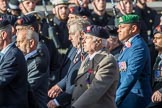 Regimental Association of The Rifles and The Royal Gloucestershire (Group A6, 33 members) during the Royal British Legion March Past on Remembrance Sunday at the Cenotaph, Whitehall, Westminster, London, 11 November 2018, 11:56.