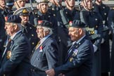 Regimental Association of The Rifles and The Royal Gloucestershire (Group A6, 33 members) during the Royal British Legion March Past on Remembrance Sunday at the Cenotaph, Whitehall, Westminster, London, 11 November 2018, 11:56.