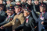 The Royal Scots Regimental Association (Group A8, 25 members) during the Royal British Legion March Past on Remembrance Sunday at the Cenotaph, Whitehall, Westminster, London, 11 November 2018, 11:56.