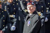 The Royal Scots Regimental Association (Group A8, 25 members) during the Royal British Legion March Past on Remembrance Sunday at the Cenotaph, Whitehall, Westminster, London, 11 November 2018, 11:56.