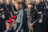 Queen's Own Highlanders Regimental Association (Group A11, 55 members) during the Royal British Legion March Past on Remembrance Sunday at the Cenotaph, Whitehall, Westminster, London, 11 November 2018, 11:57.